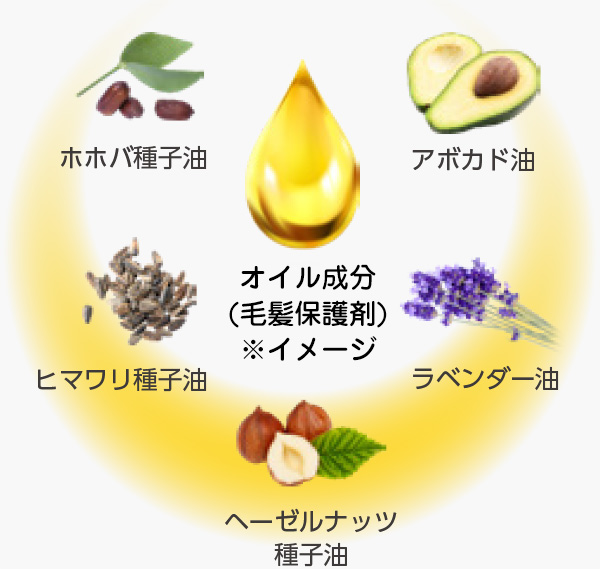 オイル成分(毛髪保護剤)※イメージ